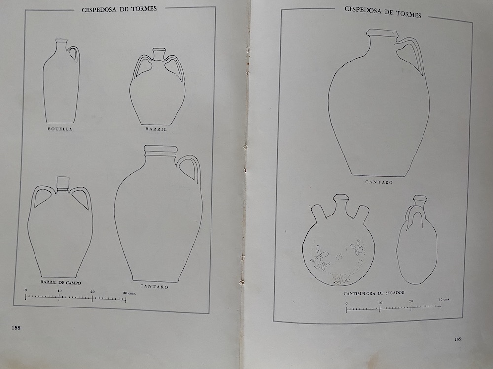 Dibujos de piezas tradicionales recogidos en el libro de Luis Cortés Vázquez