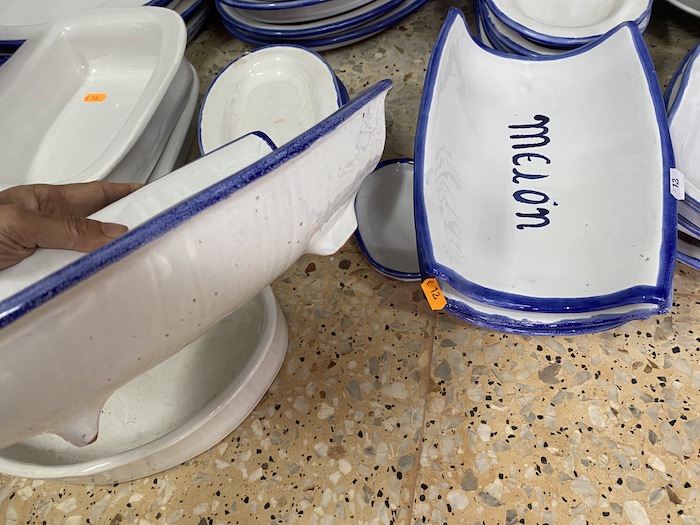 Pieza para asentar y servir melones