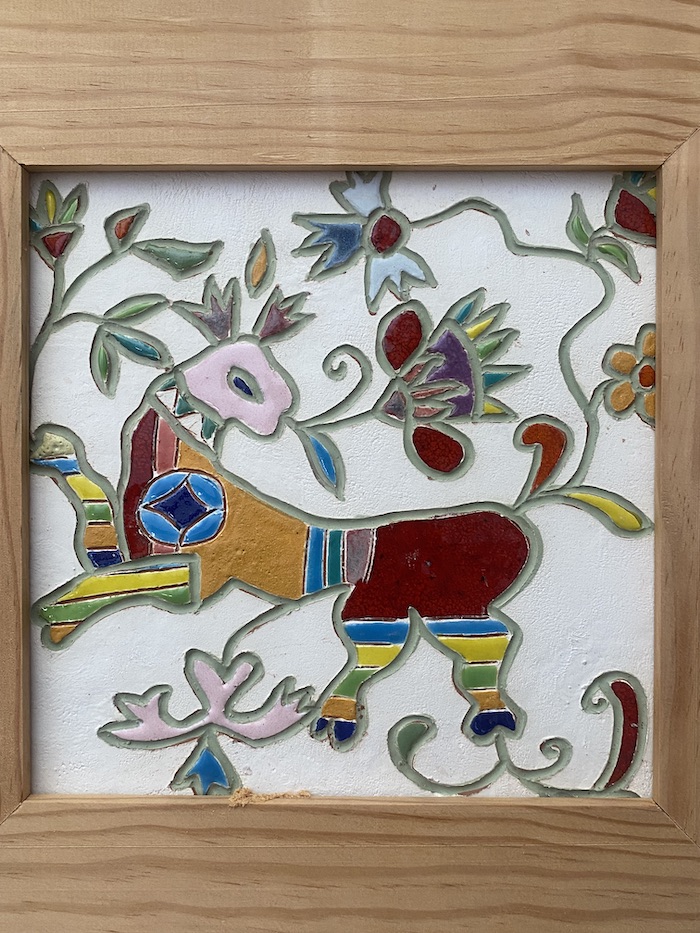 Azulejo del león serrano en color